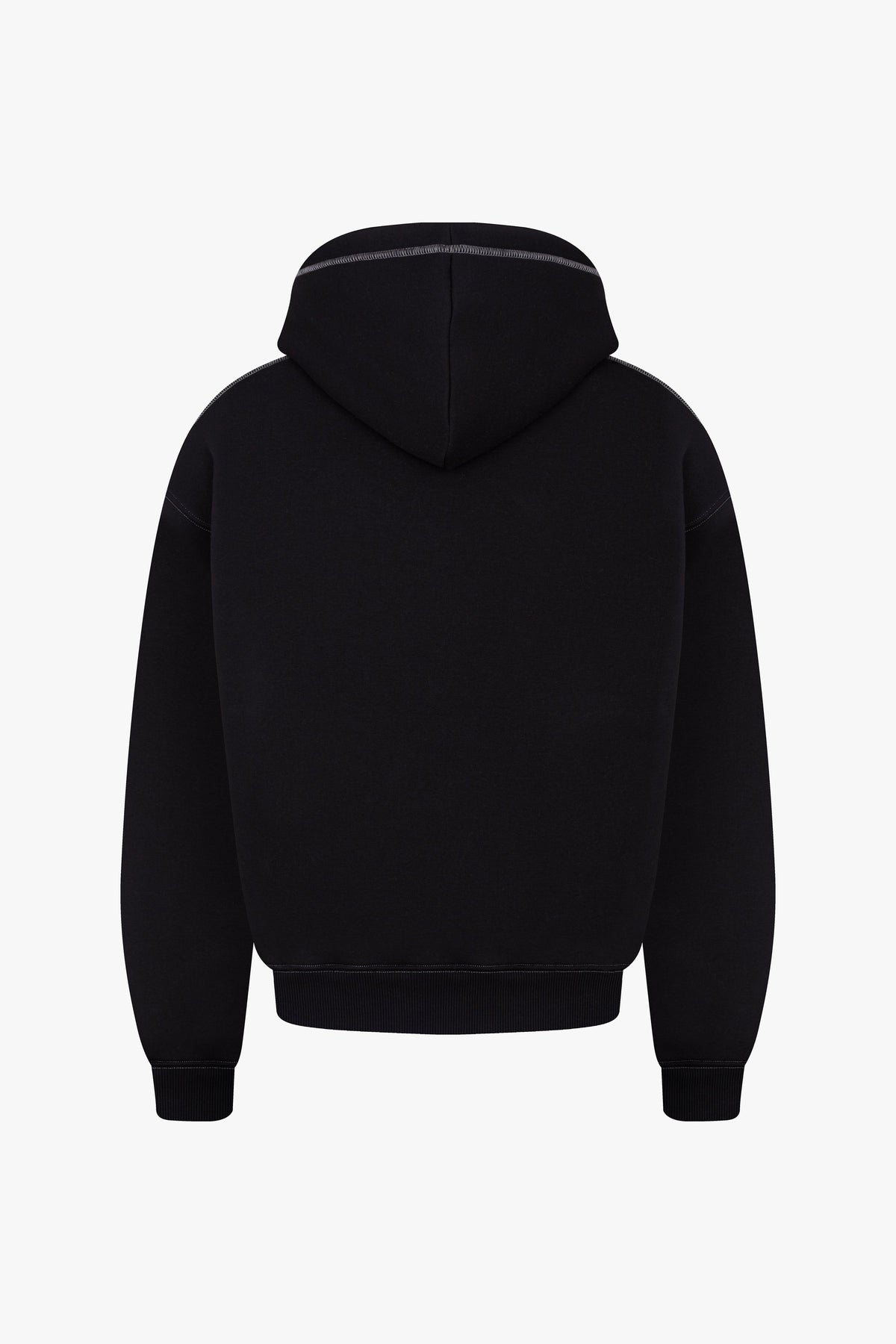 Contrast Logo Zip Hoodie